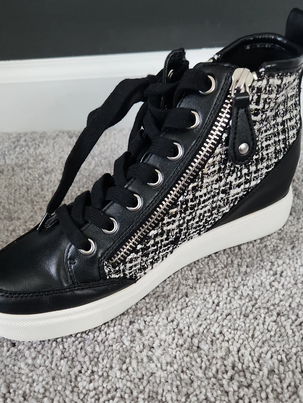 Steve Madden Cornell Hidden Wedge High Top Sneaker